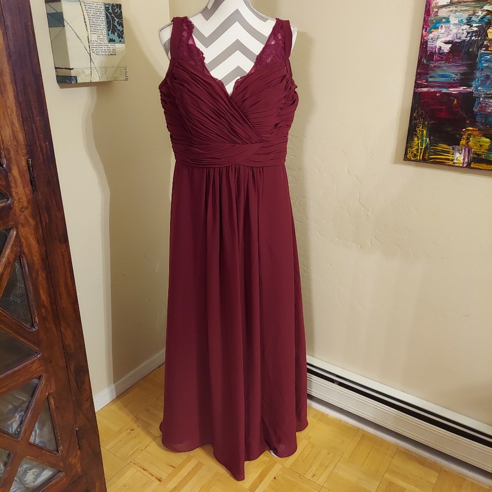Christina Wu Burgundy Formal dress